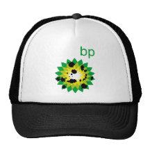 Oil Spattered BP Logo Trucker Hat