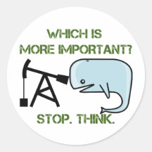 Oil vs. Whale - Which is More Important? Sticker