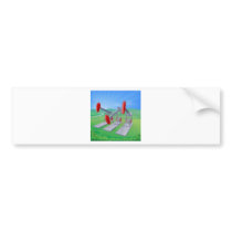 Oil well pumpjacks bumper sticker