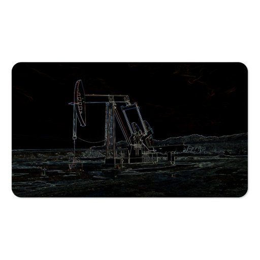 Oilfield Pumping Unit in Black Business Card