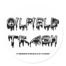 OilField Trash, OilField Sticker, Hard Hat Sticker