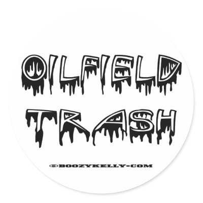 OilField Trash, OilField Sticker, Hard Hat Sticker by boozykelly