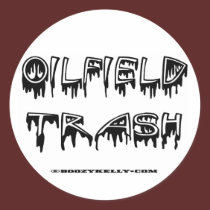OilField Trash, OilField Sticker, Hard Hat Sticker by boozykelly OilField Trash, OilField Sticker, Hard Hat Sticker