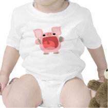 "OINK!!!" Cute Cartoon Pig Baby Apparel t-shirts