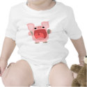 "OINK!!!" Cute Cartoon Pig Baby Apparel Shirt