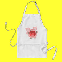 "OINK!!!" Cute Cartoon Pig Cooking Apron