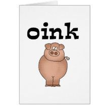 Oink Pig T-shirts and Gifts Card