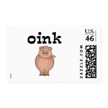 Oink Pig T-shirts and Gifts Stamps