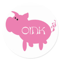 Oink Pink Pig stickers