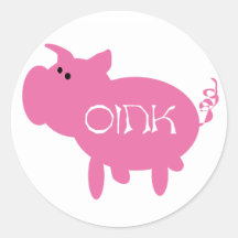 Oink Pink Pig Stickers