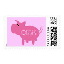 Oink Pink Pig Tshirts and Gifts Postage Stamps