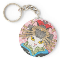 Oiran Kitty keychain keychains