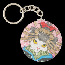 Oiran Kitty keychain