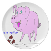 OJ the TRUFFLE PIG 1.PNG Dinner Plates