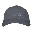 OJAI Distressed Chino embroidered hats by givoice OJAI Distressed Chino embroidered hats