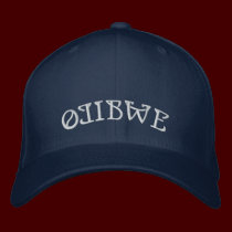 Ojibwe Embroidered Baseball Cap Ojibwe Nation Cap embroidered hats