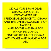 OK ALL YOU BRAIN DEAD OBAMA SUPPORTER posters