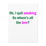 Ok, I quit smoking postcards