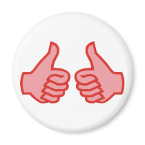 OK thumbs highly thumbs UP Refrigerator Magnet