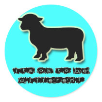 Ok to be a Black Sheep Different Round Stickers