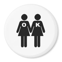 OK TO BE GAY (lesbian) magnets