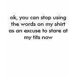 ok, you can stop using the words on my shirt as...