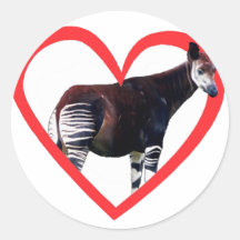 Okapi Heart Sticker
