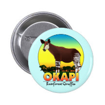 Okapi Pinback Button