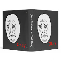 Okay Face Guy Vinyl Binders
