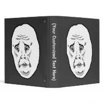 Okay Guy Face Vinyl Binder