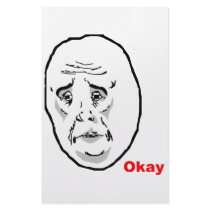 Okay Guy Rage Face Meme Customized Stationery
