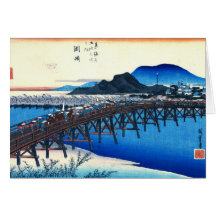 Okazaki Station Tokaido Road 1833 Card