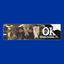 Okechobee Florida The OK Beef Cattle Cows Sticker bumper stickers