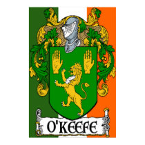 O'Keefe Coat of Arms Irish Flag Print