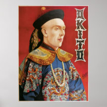 Okito ~ Oriental Magician Vintage Magic Act Print