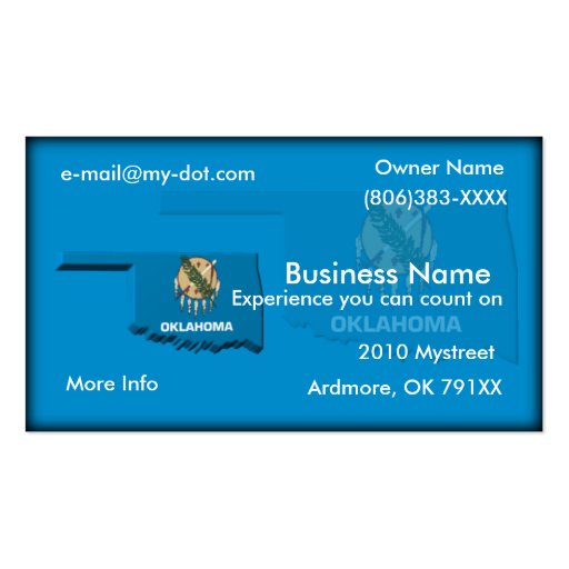 Oklahoma Business Card (front side)
