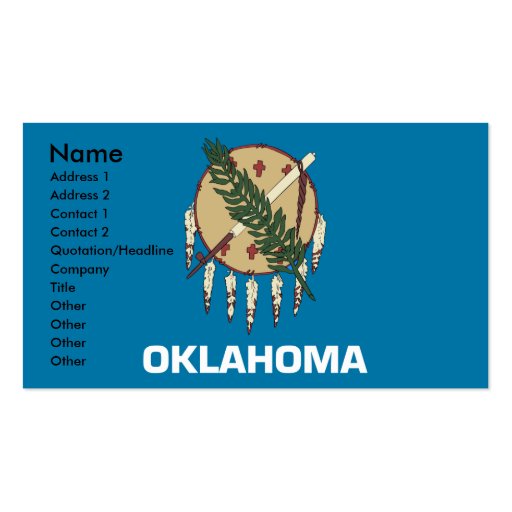 OKLAHOMA Business Cards (front side)