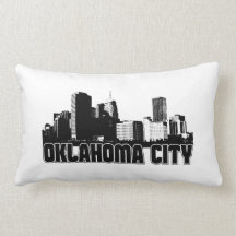 Oklahoma City Skyline Throw Pillows