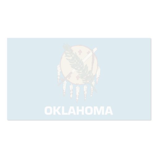 Oklahoma Flag Business Card Template (back side)