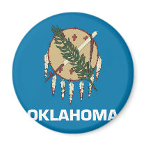 Oklahoma Flag Fridge Magnet