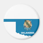 Oklahoma Flag Map Fridge Magnets