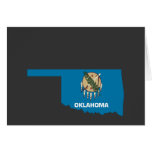Oklahoma Flag Map Greeting Card