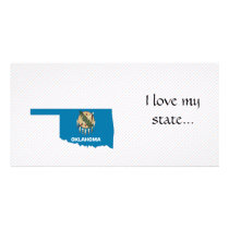 Oklahoma Flag Map photo cards