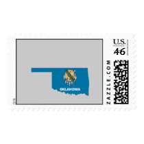 Oklahoma Flag Map Stamps