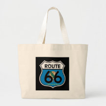 Oklahoma flag Route 66 Shield Tote Bag