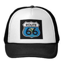 Oklahoma flag Route 66 Shield Trucker Hat