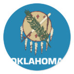 Oklahoma Flag Round Sticker
