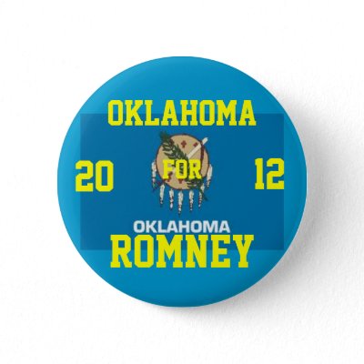 Oklahoma for Romney 2012 Button