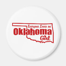 Oklahoma Girl Fridge Magnets
