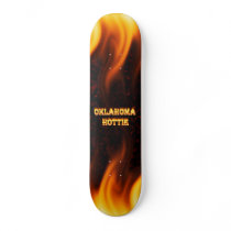 Oklahoma Hottie fire and red marble heart. skateboards